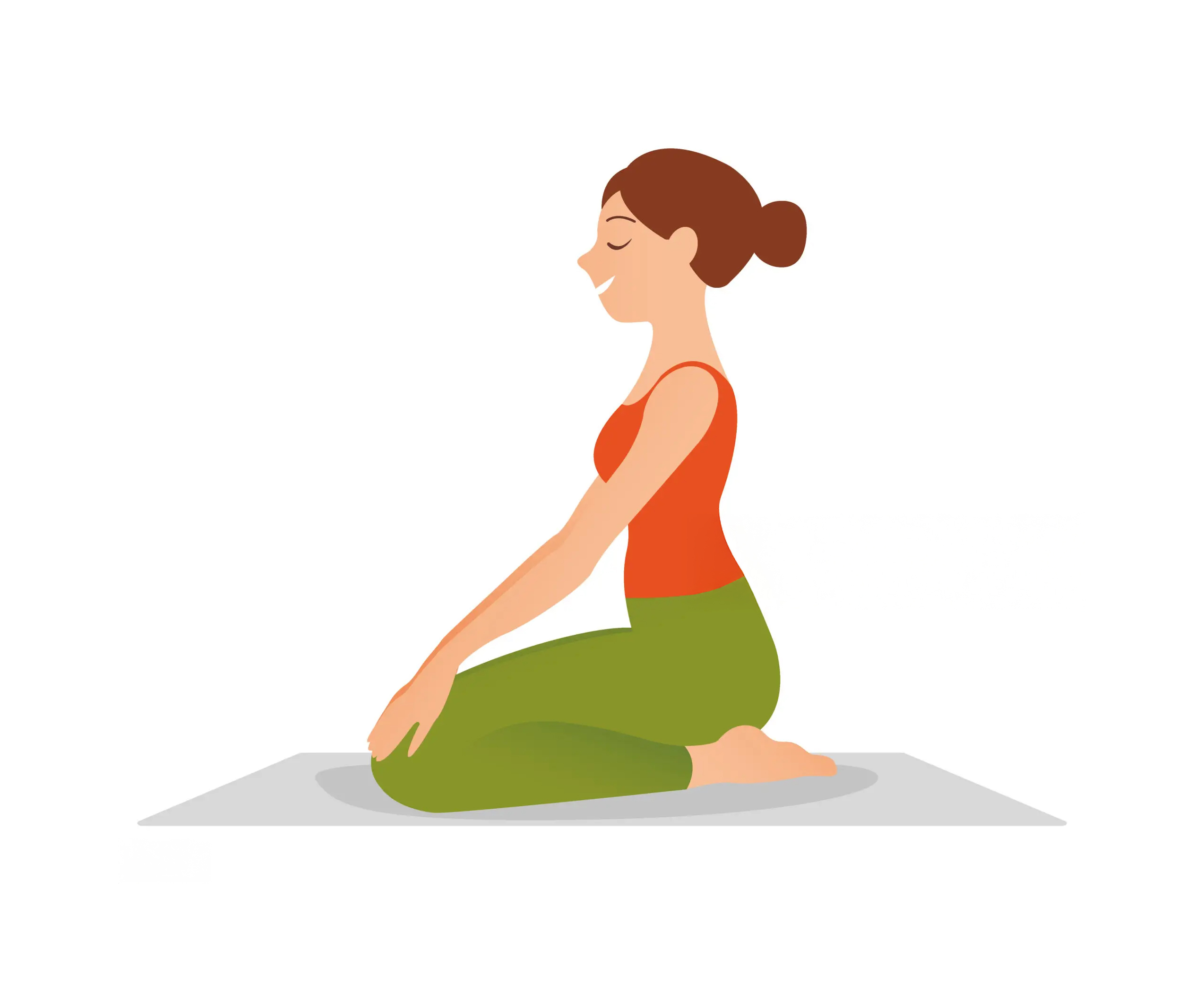 Frau Gymnastik Zeichnung